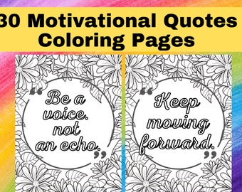 Coloring Pages for Adults -Inspirational Quotes (30 pages)