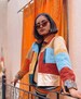 Unique and colorful jacket in leather and suede patchwork,Jacket for women , gift women, sustainable jacket 