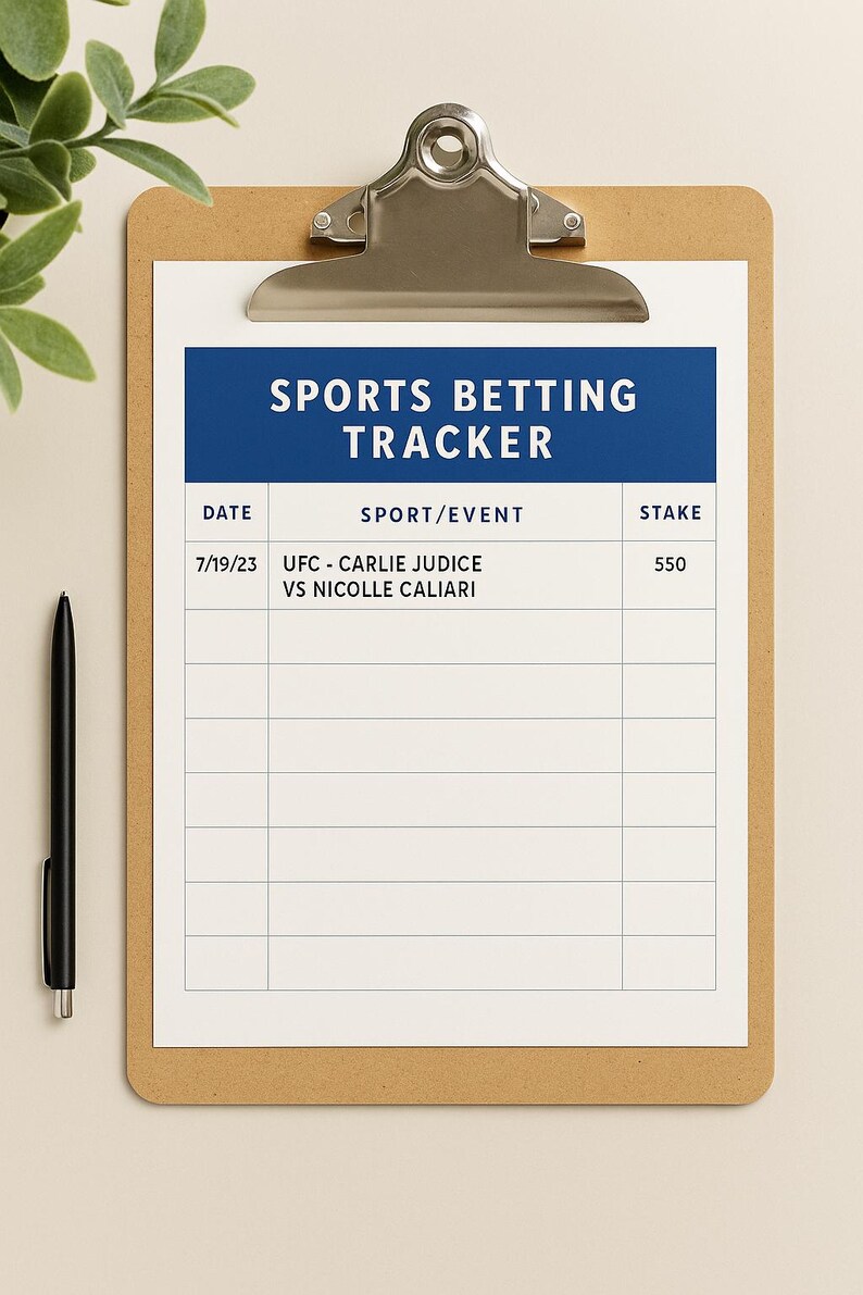 Printable Sports Betting Tracker: Bet Log Sheet (PDF Download) - Etsy