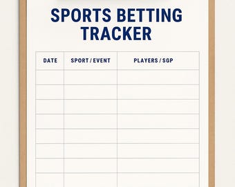 Printable Sports Betting Tracker: Bet Log Sheet (PDF Download)