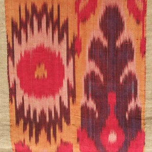 Uzbek Silk Ikat Panel