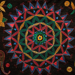 Kantha Westbengalen bestickt Panel