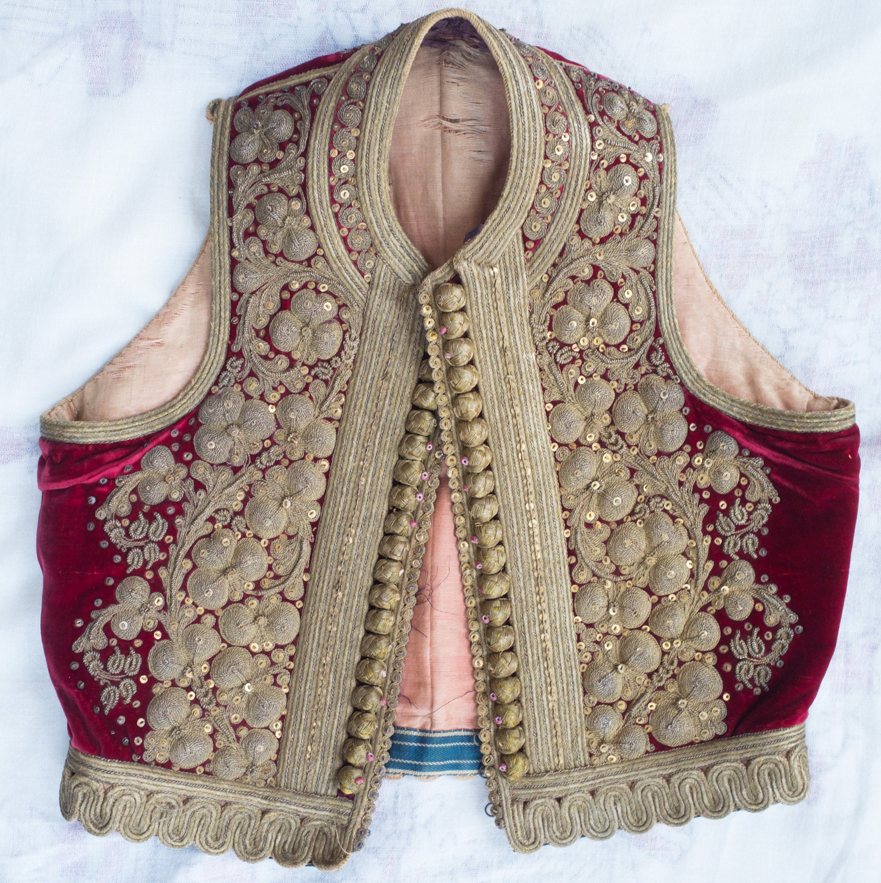 Ottoman Metallic Embroiderd Vest - Etsy
