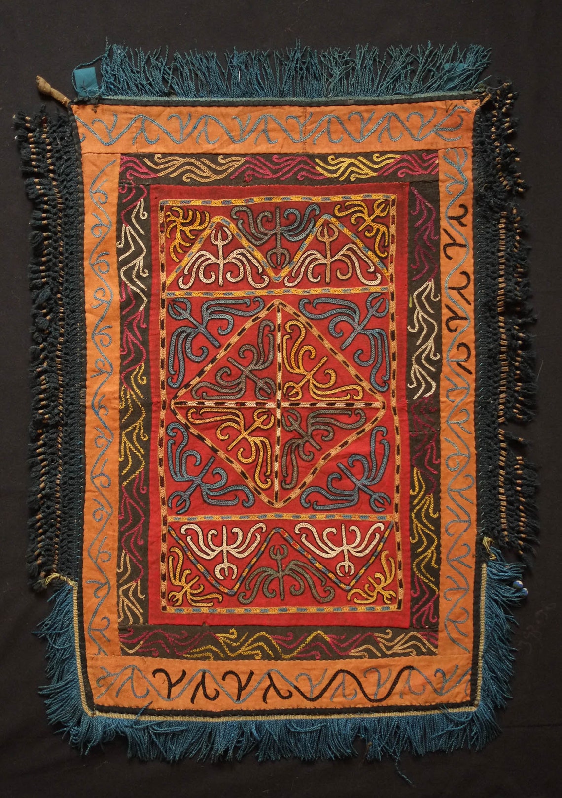 Kyrgyz Suzani Embroidery Hanging Panel Etsy