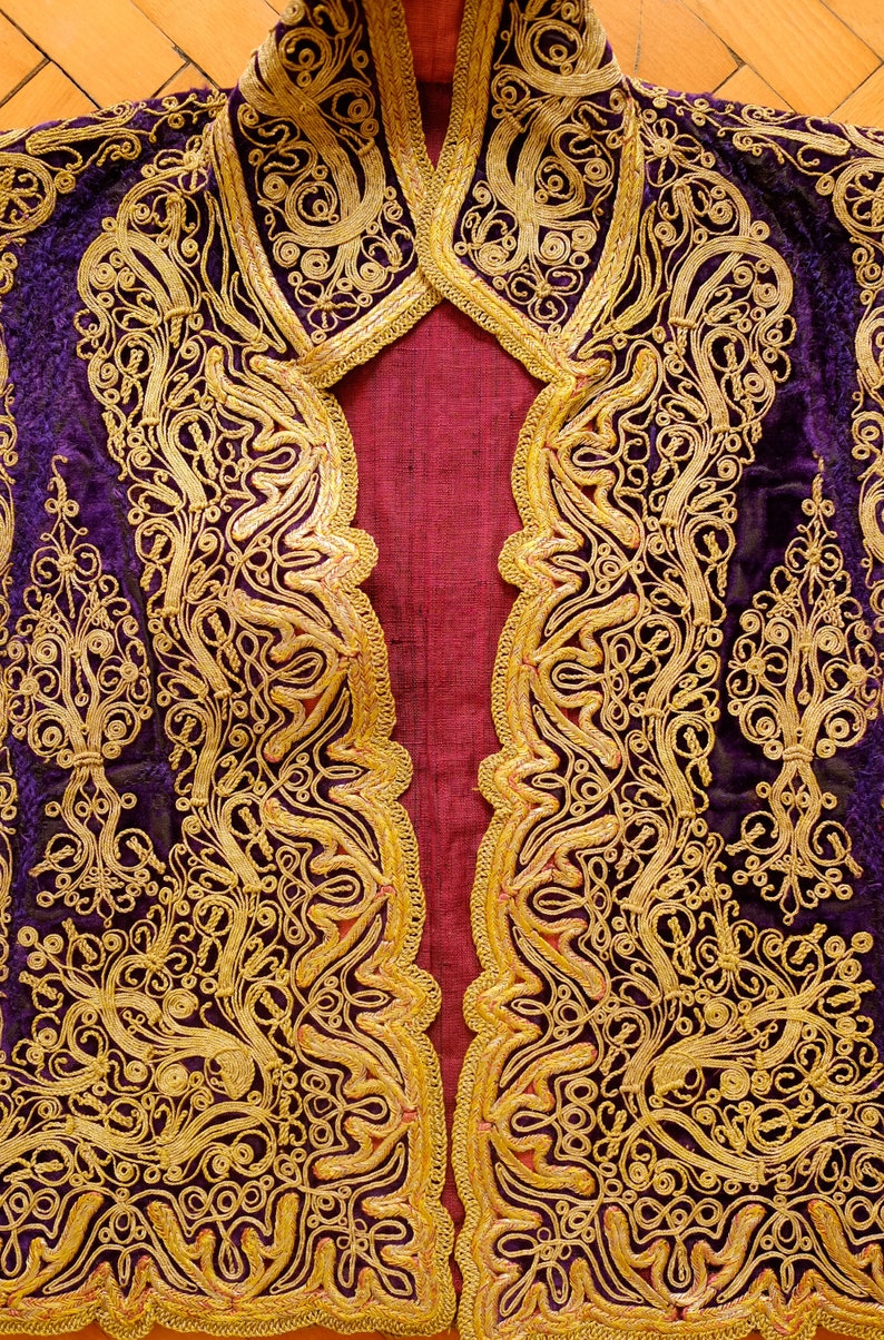 Ottoman Metallic Embroiderd Vest - Etsy