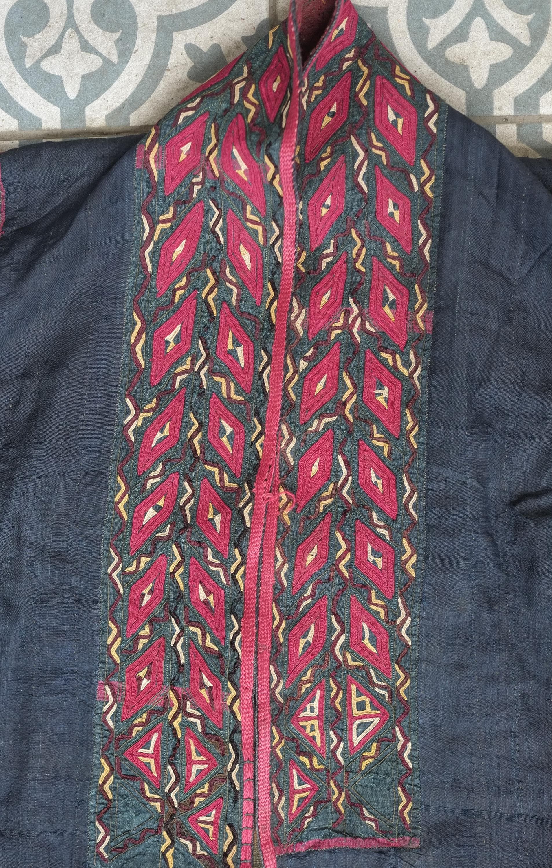 Chapan Robe Indigo Silk Turkmen Chapan Robe - Etsy