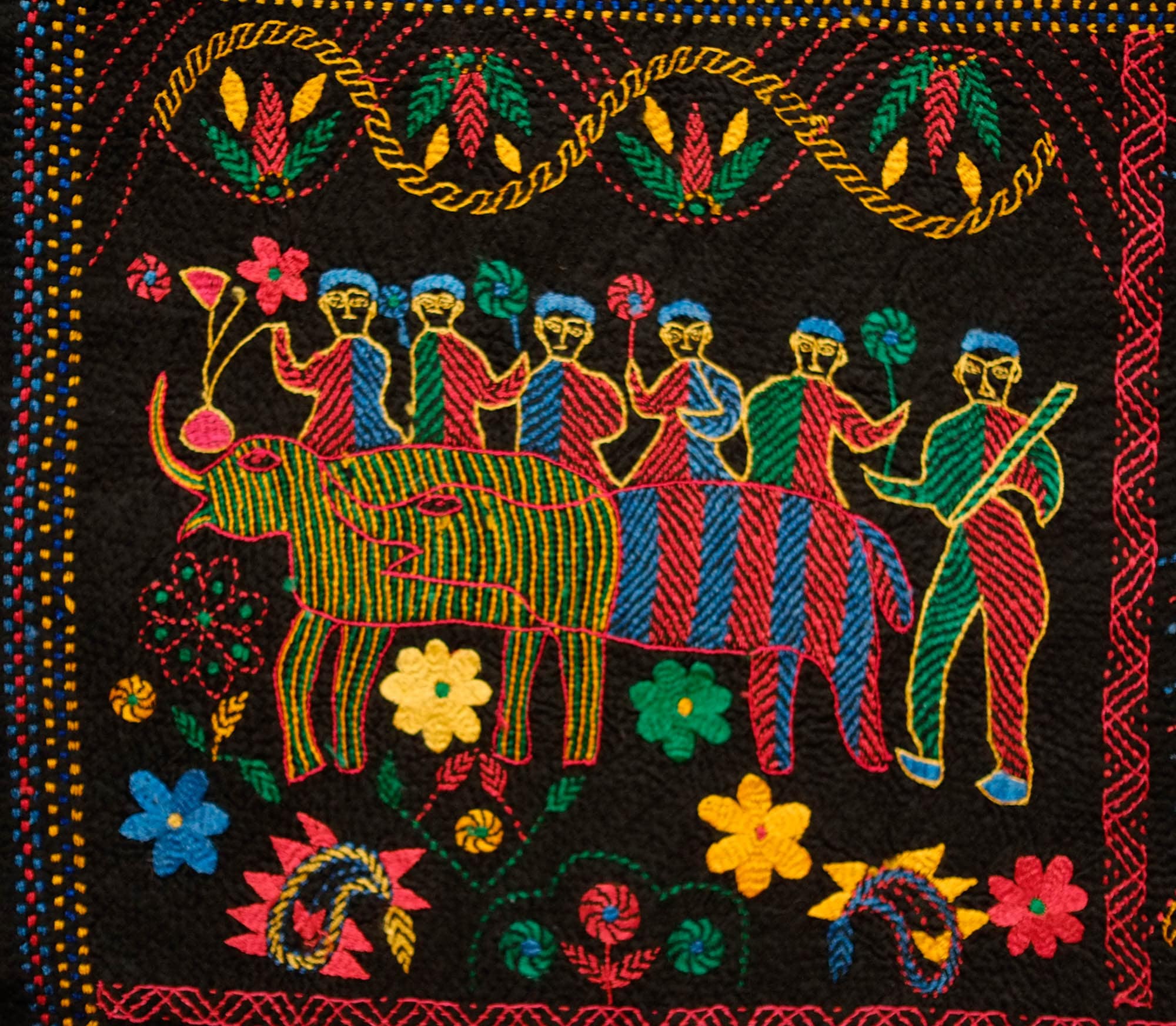 Kantha West Bengal Embroidered Panel Etsy