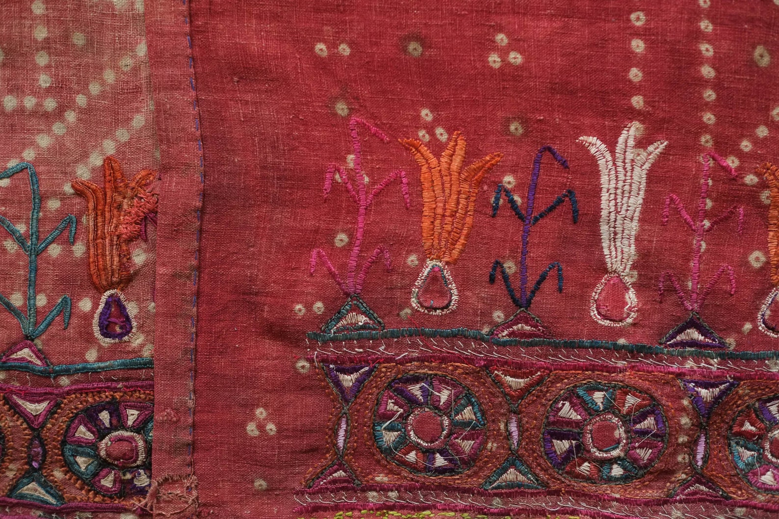 Kutch or Gujarat Silk Embroidered Cloth India Etsy
