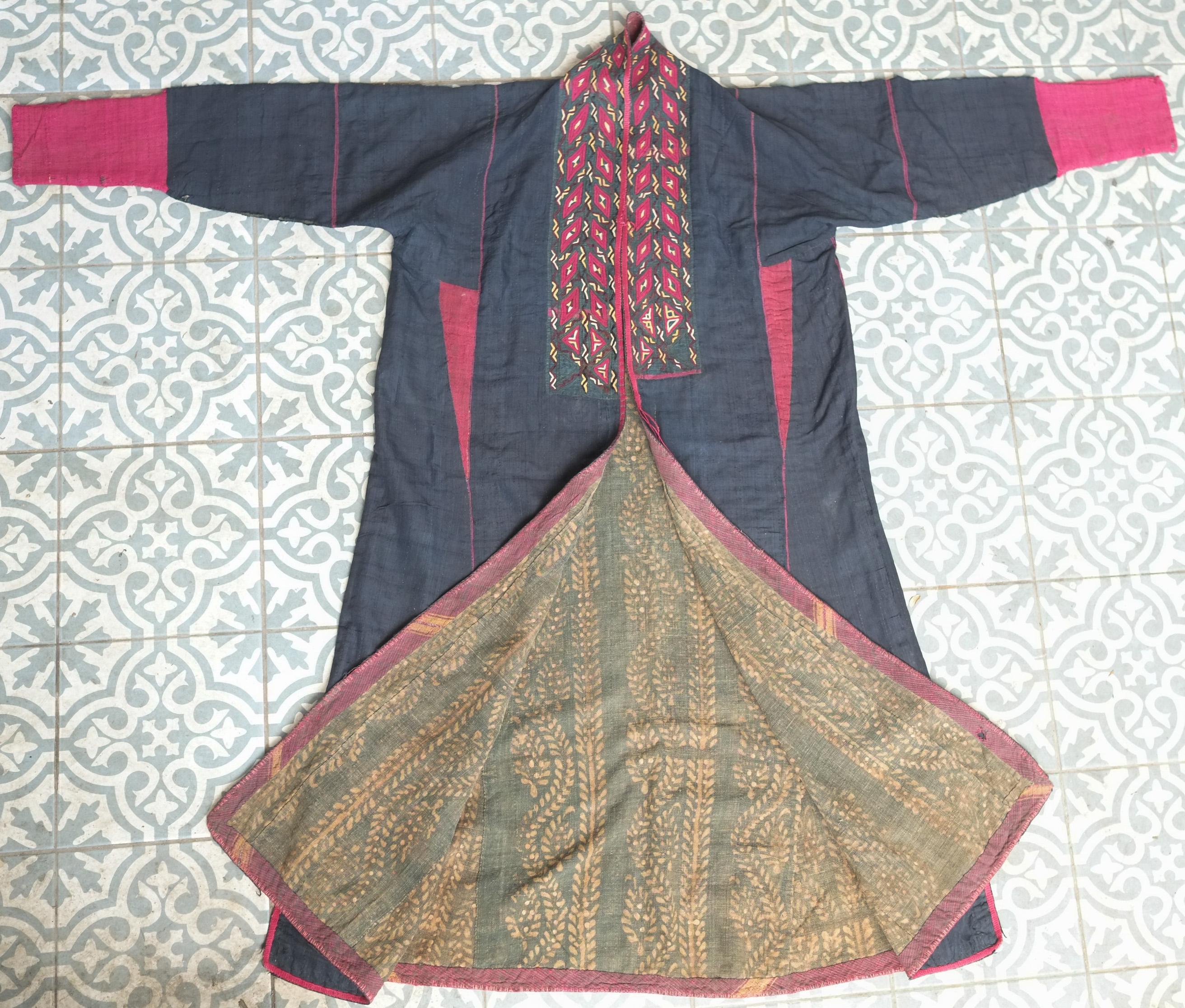 Chapan Robe Indigo Silk Turkmen Chapan Robe - Etsy