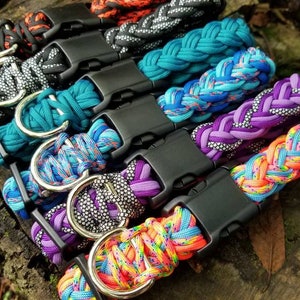 Braided paracord dog collars Clearance