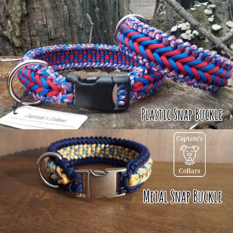 Custom 1.5 Chevron Dog Collar Wide Paracord Dog Collar Etsy