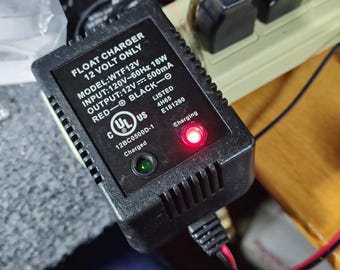 Float Charger 12 volt only model WTF12V New Still in the Box.This charger has the connectors that fit on 12v small Batteries