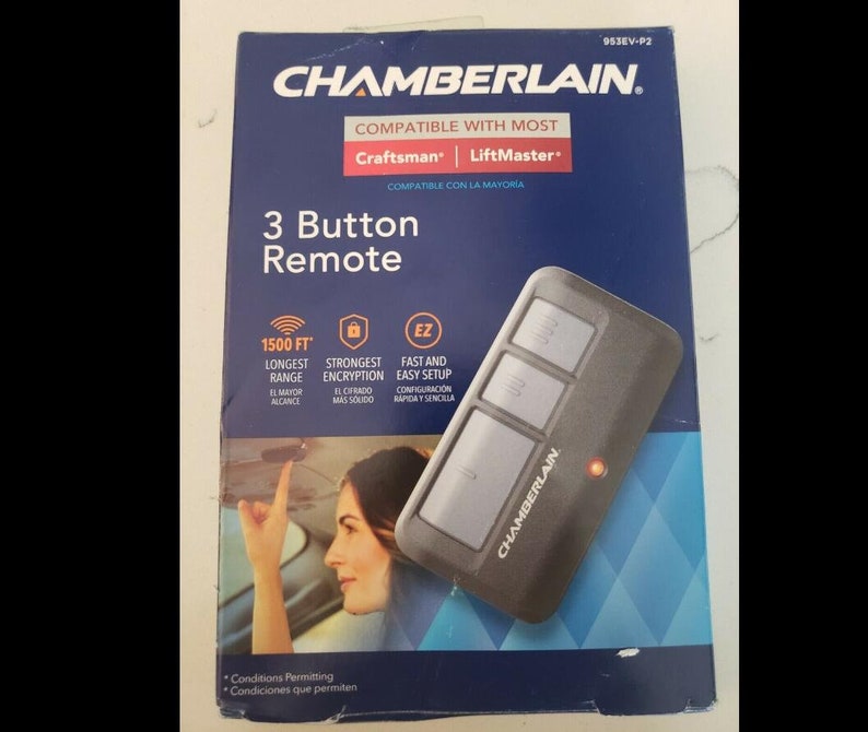 2 Chamberlain 3 Button Garage Door Opener Remote 953EVP2 Clickers