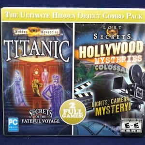 2 Pack Hidden Mysteries Titanic Secrets of the Fateful Voyage & Lost Secrets Hollywood Mysteries Brand New Big box edition Perfect