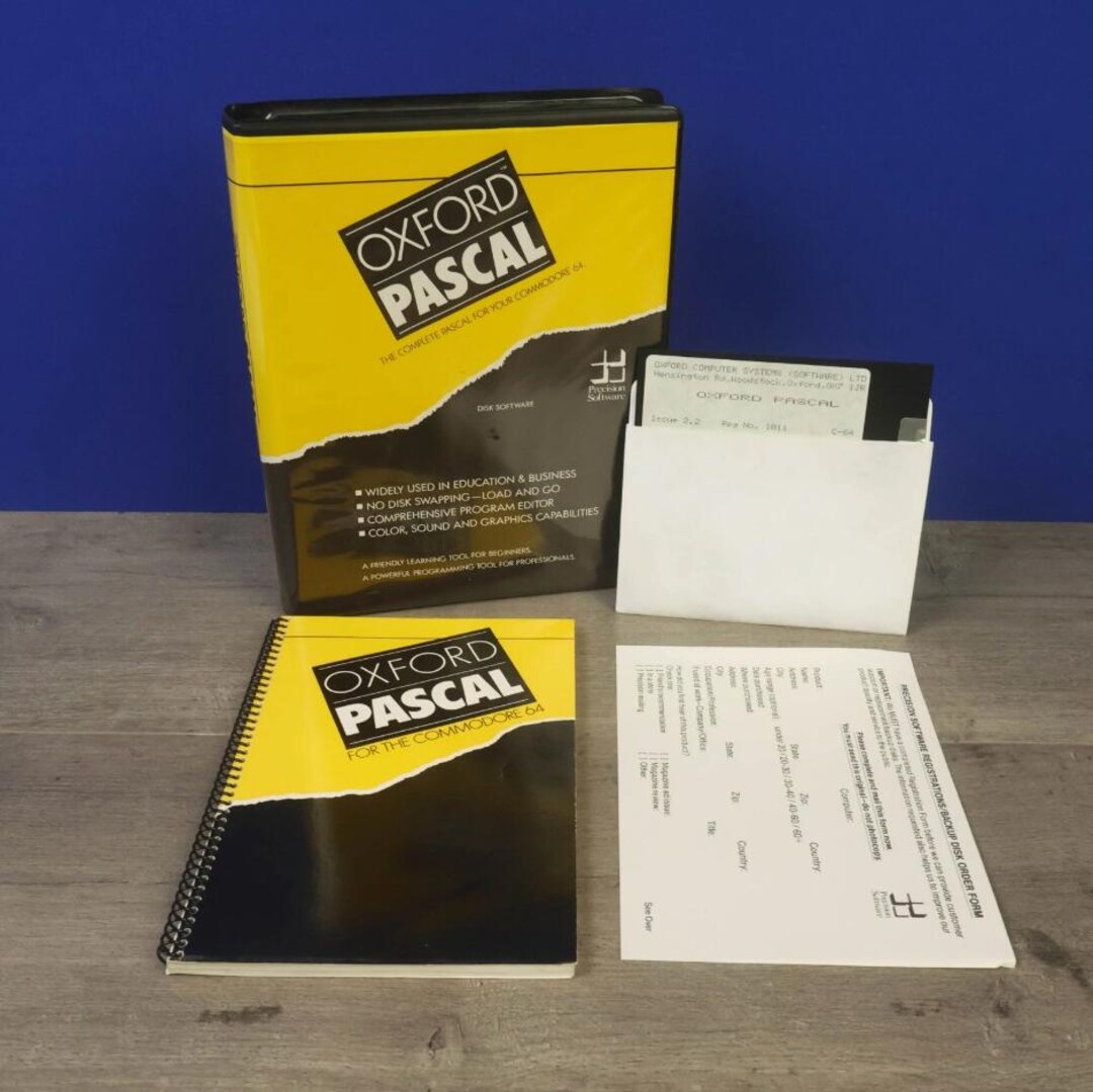 Commodore 64 Oxford Pascal (software and Manual)kyan Pascaldiskette ...