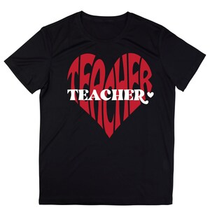 Big Teacher Heart T-shirt, FunnyTeacher T-shirt, Teacherlife Shirt, Back To School   Teacher Appreciation Gift, Matching Teacher Gift Idea