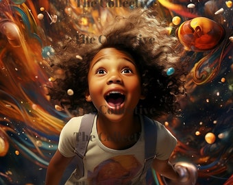 Happy Little Black Girl, Little Black Girl PNG Clipart, Black Kids png, Afro Girl Clipart , Black Girl PNG, PNG Digital Download