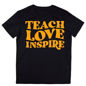 Teach Love Inspire Teacher Shirt, FunnyTeacher T-shirt, Teacherlife Shirt, Back To School   Teacher Appreciation Gift, Teacher Gift Idea