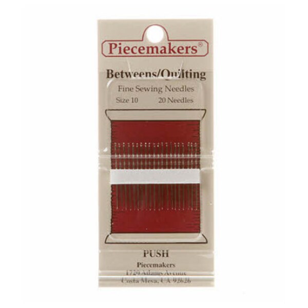 Hand Quilting Needles, Piecemakers Betweens Size 10