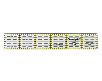 Regla estrecha, regla Omnigrid pequeña de 1" x 6"