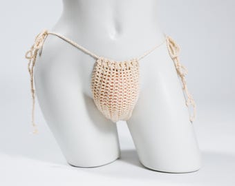 Herren häkeln Herren Tanga, Herren Tanga Unterwäsche, Herren Tanga Slips, Herren Tanga mit niedriger Leibhöhe, sexy Herren Zapfen Unterwäsche, Herren Acryl Zapfen, Herren Dessous