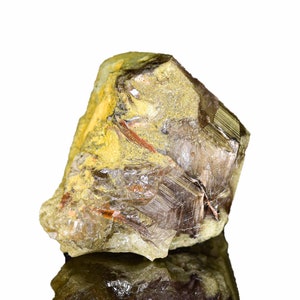 22 Gram Green Chlorine Quartz Specimen With Brookite Inclusion From pakistan
