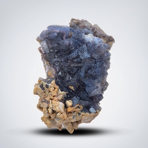 Cubic Fluorite Specimen Blue Line Crystal 285g from Pakistan Healing Stone Mineral Display