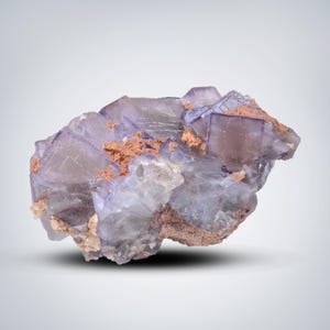 Cubic Fluorite Specimen Purple Line Crystal 304g from Pakistan Healing Stone Mineral Display