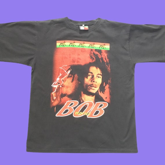Rare 90s  Vintage Bob Marley Double Sided T Shirt… - image 1
