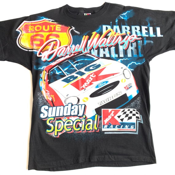 Very Rare 90s Darrell Waltrip Nascar Heavy Print T