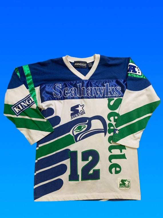 Very Rare 90s Vintage Seattle Seahawks Starter Swe