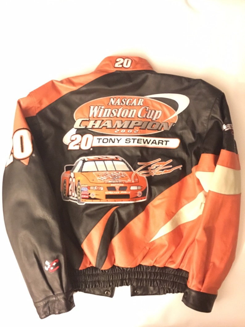 Very Rare Tony Stewart Nascar Racing Leather Jacket