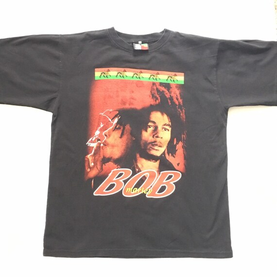 Rare 90s  Vintage Bob Marley Double Sided T Shirt… - image 4
