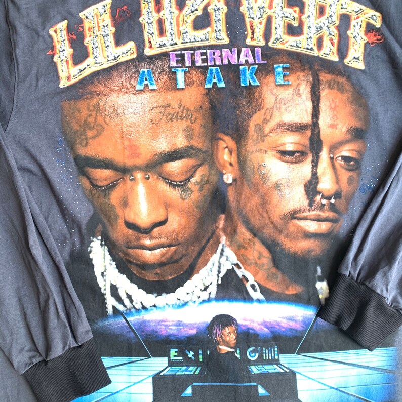 Very Rare Brand New 90s inspired Lil Uzi Vert Morino Morwood Long-sleeve Rap T Shirt XL
