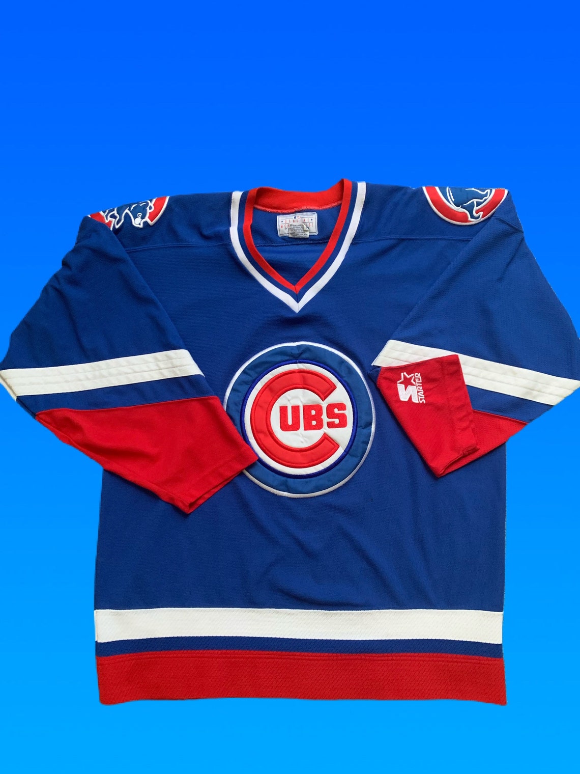 Rare Vintage 90s Chicago Cubs Vintage Hockey Jersey Etsy