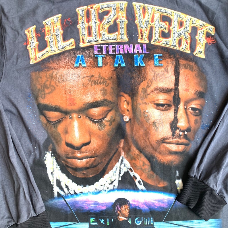 Very Rare Brand New 90s inspired Lil Uzi Vert Morino Morwood Long-sleeve Rap T Shirt XL