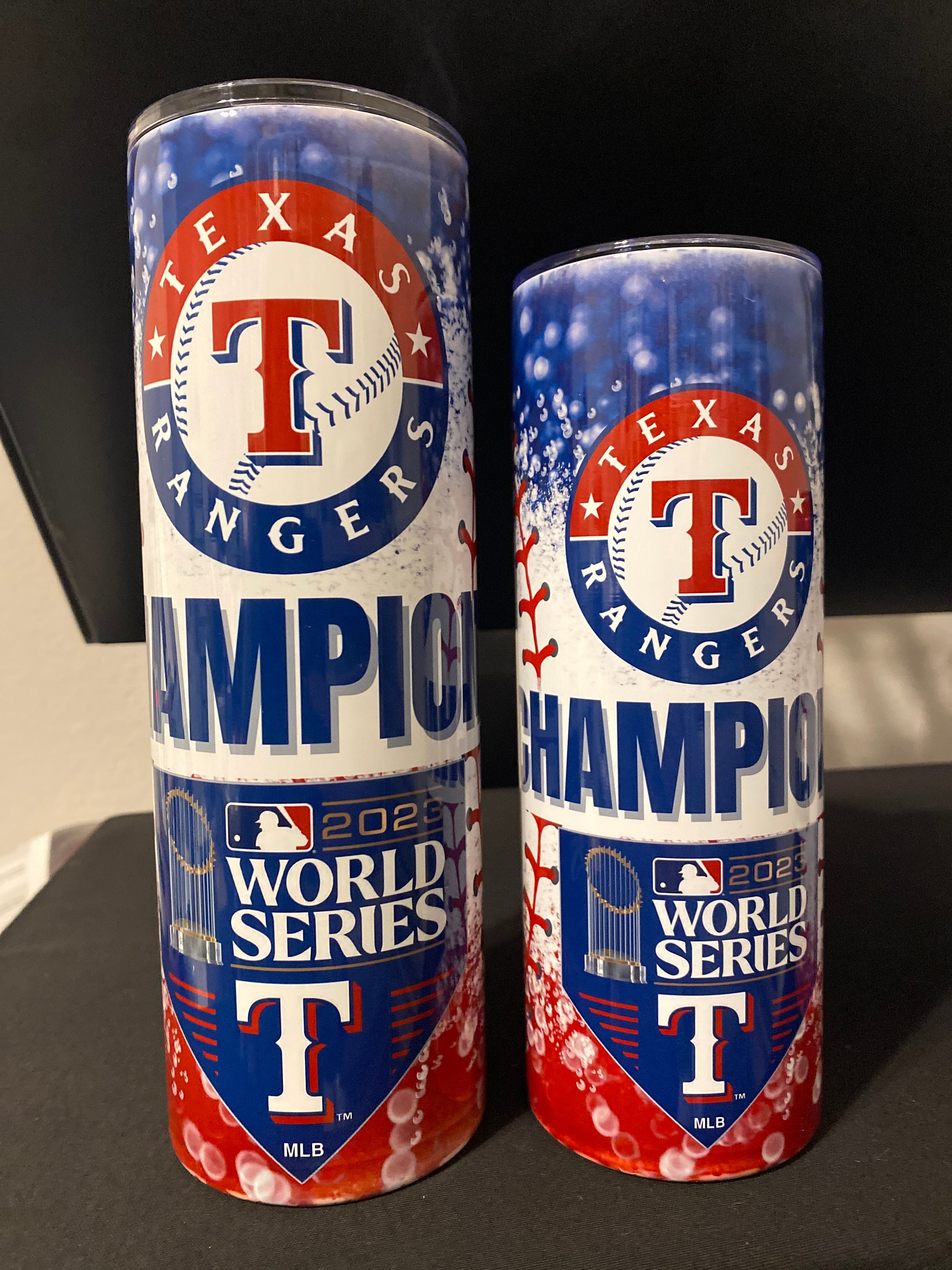 Texas Rangers World Series Champions Tumblers- 30 Oz and 20 Oz Sizes ...