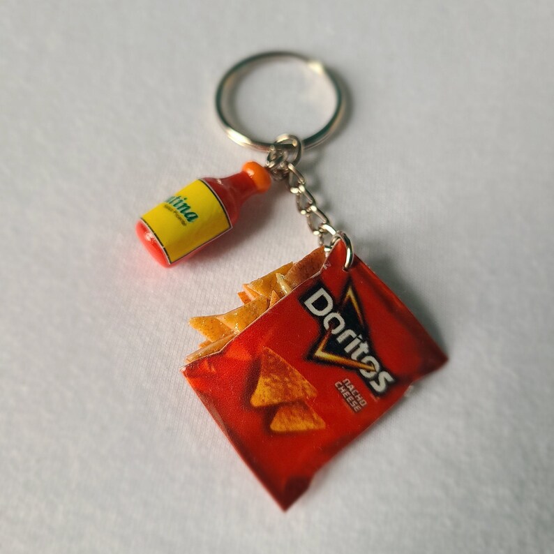 Papitas Con Valentina Keychains Etsy