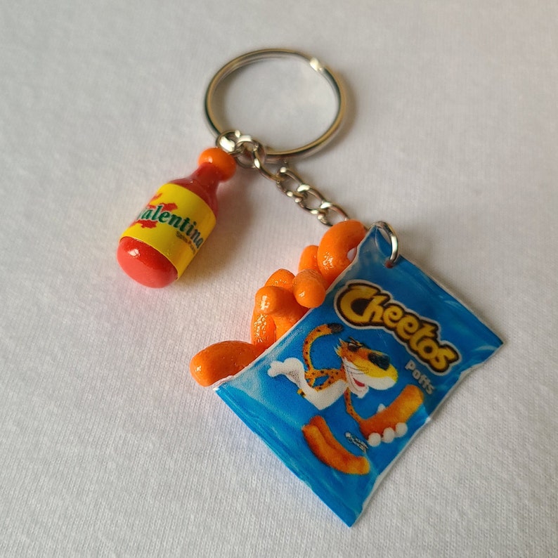 Papitas Con Valentina Keychains Etsy