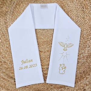 Customizable BABY and COLOMBE Christening stole sash - ZF-21