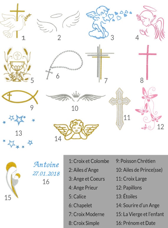 Satin White Baptism Cape Embroidered And Custom Cross And Etsy