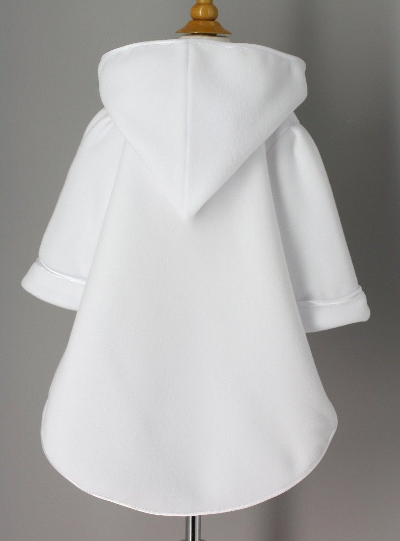 White baby baptism cape Pattern of your choice and customizable image 9