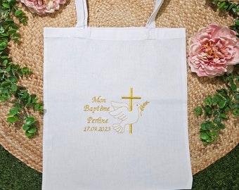 Tod Bag Baptism with personalization by CROSS AND DOVE embroidery included bag 38/42cm