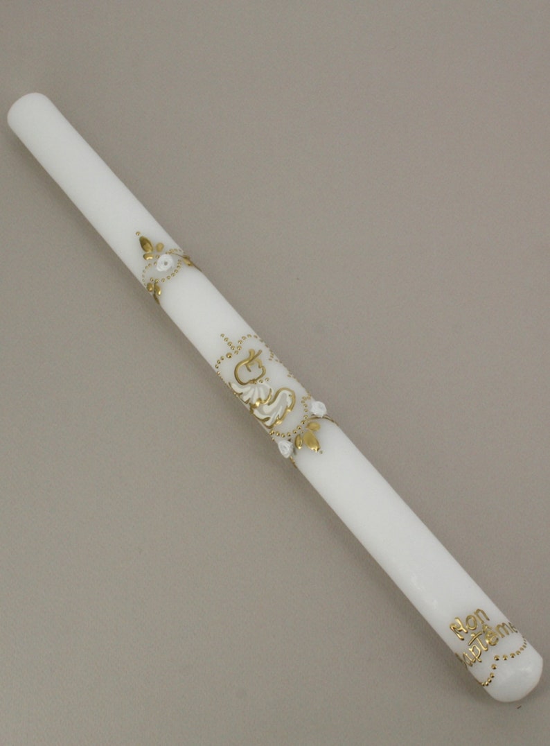 Custom christening candle-Angel
