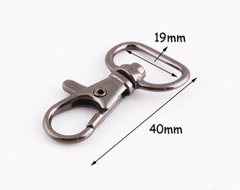8pcs Gunmetal swivel clasps 3/4"inch(19mm) Swivel snap hook Metal clasp Trigger snap hooks purse hook key hook swivel hook