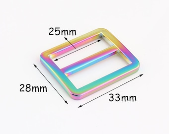 1"inch(25mm) Adjuster buckle Rainbow Adjustable buckle Slide Buckle Strap buckle Strap slider strap adjuster purse hardware