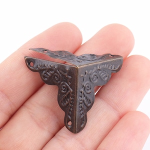 Corner protectors 25mm Jewelry Box Corner Foot Metal corner protector corners box corners Decorative Corner Bracket trunk box hardware