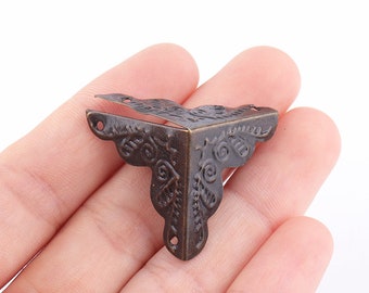 Corner protectors 25mm Jewelry Box Corner Foot Metal corner protector corners box corners Decorative Corner Bracket trunk box hardware