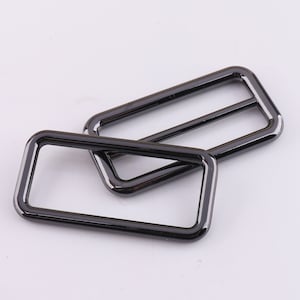 Adjuster Slide Buckle Belt Buckle Bag Buckle Rectangular Buckle With Rectangle Rings Purse Loop 32/40mm Handbag Buckle Gunmetal 4sets