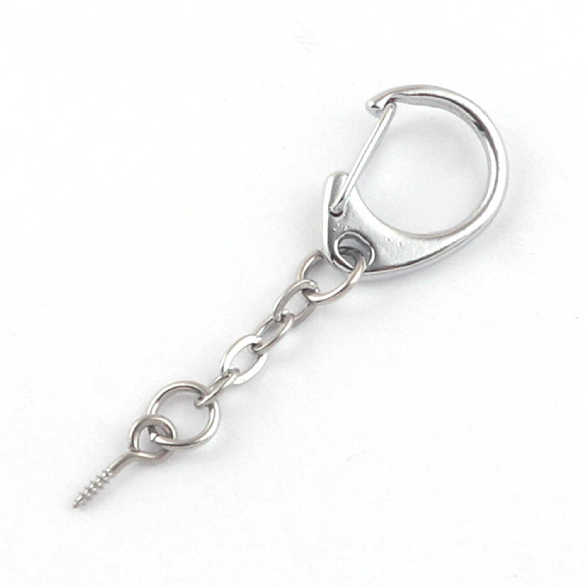 10pcs Key Chain With Screw Push Gate Snap Hooks Lanyard Clasp